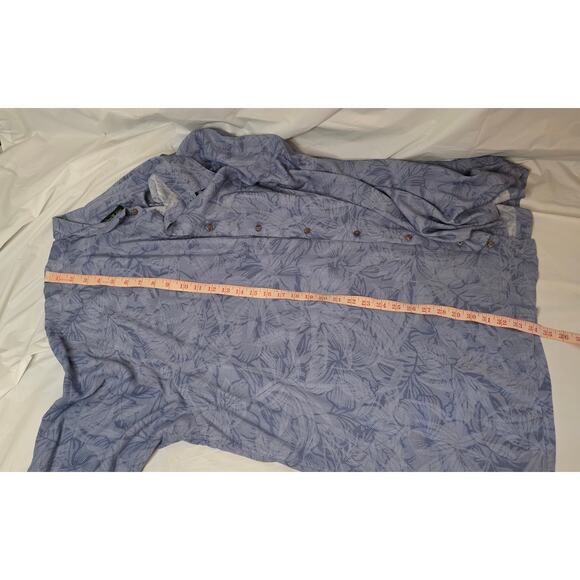 David Taylor Collection Shirt Men's Size 4XL/Reg Blue Button Down Short Sleeve - Picture 5 of 6